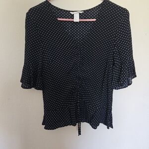 H&M poka dots top